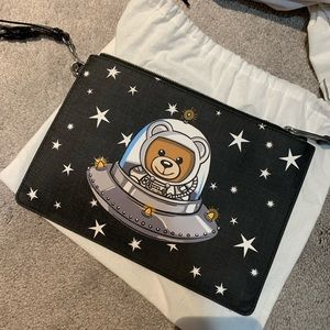 Moschino Teddy Bear Print Clutch